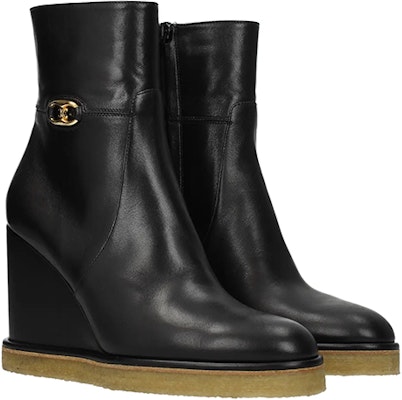 (Women) CELINE Leather Vintage-Inspired Ankle Boot 'Black' 339603190C.38NO Order (Women) CELINE Leather Vintage-Inspired Ankle Boot 'Black' 339603190C.38NO