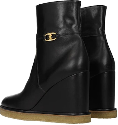 (Women) CELINE Leather Vintage-Inspired Ankle Boot 'Black' 339603190C.38NO Lookbook (Women) CELINE Leather Vintage-Inspired Ankle Boot 'Black' 339603190C.38NO