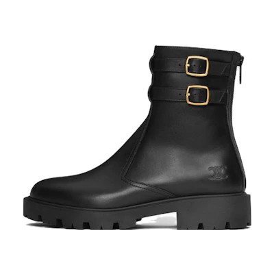 (W) CELINE Leather Zip-Up Ankle Boot 'Black CMFT'