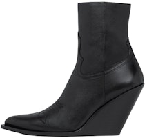(Women) CELINE Leather Zippered Wedge Ankle Boot 'Black' 351273492C.38NO (Women) CELINE Leather Zippered Wedge Ankle Boot 'Black' 351273492C.38NO