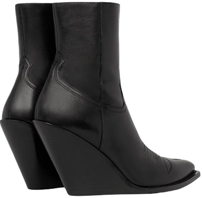 (Women) CELINE Leather Zippered Wedge Ankle Boot 'Black' 351273492C.38NO Lookbook (Women) CELINE Leather Zippered Wedge Ankle Boot 'Black' 351273492C.38NO