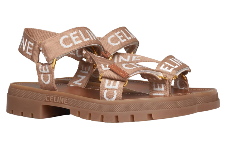 Lookbook (W) CELINE Sandal Wool Bordir 'Light Beige' Leo 348532227C.02EH