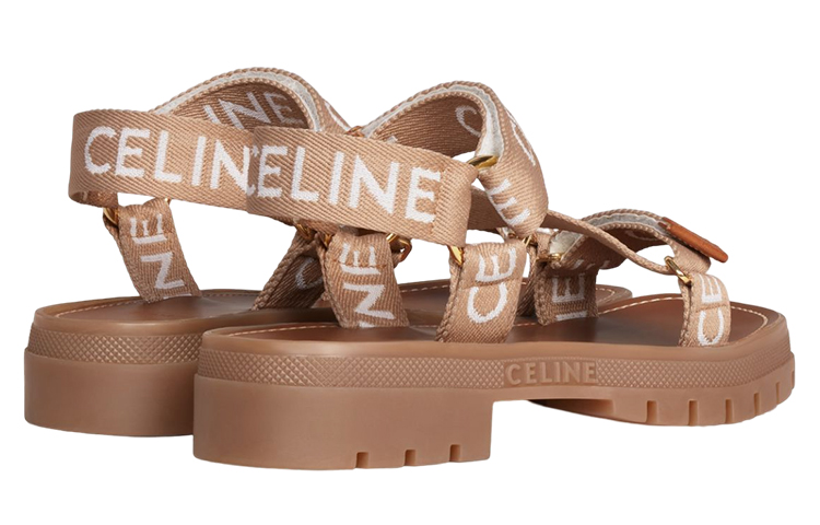 Shop (W) CELINE Sandal Wool Bordir 'Light Beige' Leo 348532227C.02EH