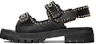 (W) Sandal CELINE Leo 'Hitam Berhujung Terbuka' 356333338C.38NO