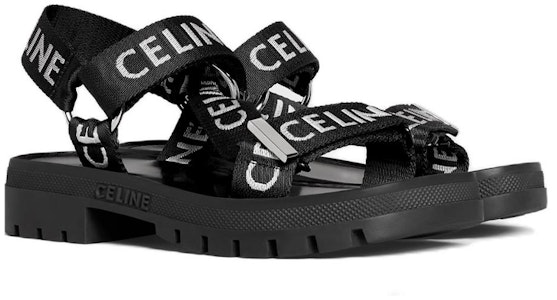 (W) Sandalias CELINE Leo 'Correa de Nailon Jacquard Negro' 345672208C.38AW Lookbook (W) Sandalias CELINE Leo 'Correa de Nailon Jacquard Negro' 345672208C.38AW