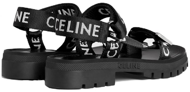 (W) Sandalias CELINE Leo 'Correa de Nailon Jacquard Negro' 345672208C.38AW Shop (W) Sandalias CELINE Leo 'Correa de Nailon Jacquard Negro' 345672208C.38AW