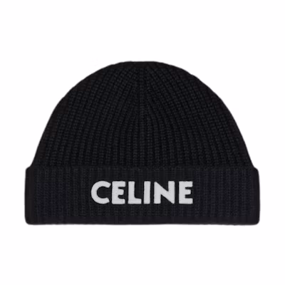 (Women) CELINE Letter Embroidery Knit Beanie Hat. 2A45T207O-38NO