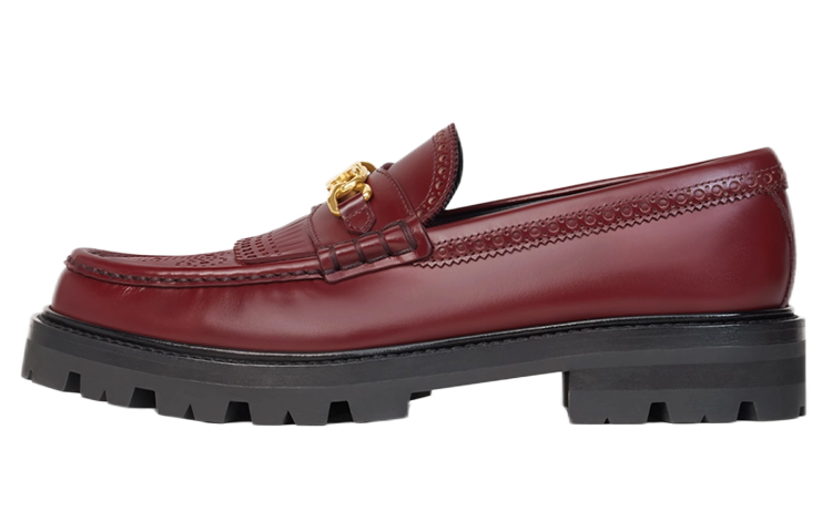 (Women) CELINE Loafer 'Burgundy Chain' 348433602C.28LB