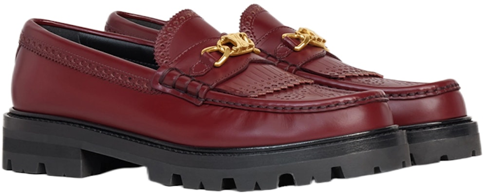 (Women) CELINE Loafer 'Burgundy Chain' 348433602C.28LB Shop (Women) CELINE Loafer 'Burgundy Chain' 348433602C.28LB