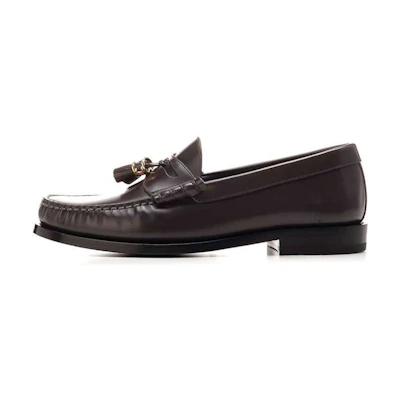 (W) CELINE Loafer 'Tassel Embellished Brown Leather'