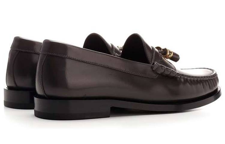 (W) CELINE Loafer 'Tassel Embellished Brown Leather' 圖 3