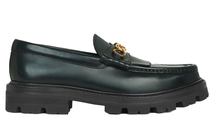 (W) CELINE Loafer with Chain 'British Green' 圖 2