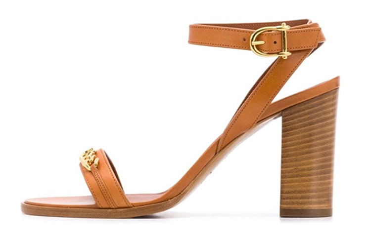 Buy (W) Sneakers Tinggi Kulit Coklat CELINE Logo Buckle 333683190C04LU