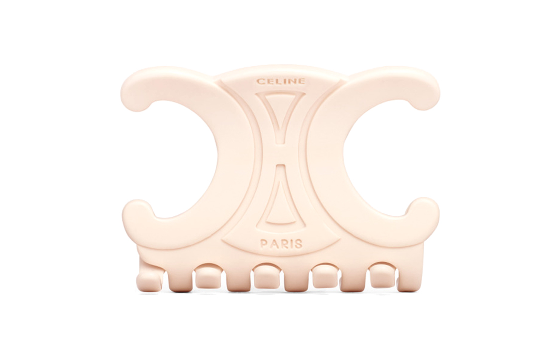 (Women) CELINE Logo Classic Hair Clip  Pink. 46Y856IAS-01AV