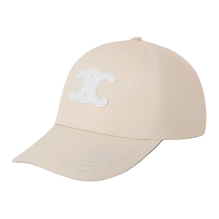(Women) CELINE Logo Cotton Baseball Cap Vanilla Color 2AUT6969P.01VA