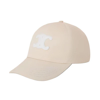 (Women) CELINE Logo Cotton Baseball Cap Vanilla Color 2AUT6969P.01VA