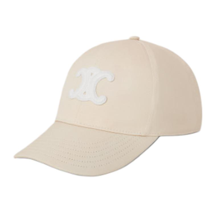 Order (Women) CELINE Logo Cotton Baseball Cap Vanilla Color 2AUT6969P.01VA