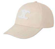 Order (Women) CELINE Logo Cotton Baseball Cap Vanilla Color 2AUT6969P.01VA