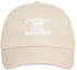 Lookbook (Women) CELINE Logo Cotton Baseball Cap Vanilla Color 2AUT6969P.01VA