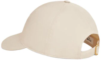 Shop (Women) CELINE Logo Cotton Baseball Cap Vanilla Color 2AUT6969P.01VA