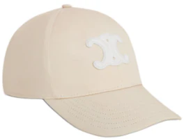 Purchase (Women) CELINE Logo Cotton Baseball Cap Vanilla Color 2AUT6969P.01VA