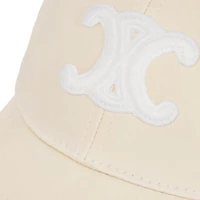 Sizing (Women) CELINE Logo Cotton Baseball Cap Vanilla Color 2AUT6969P.01VA