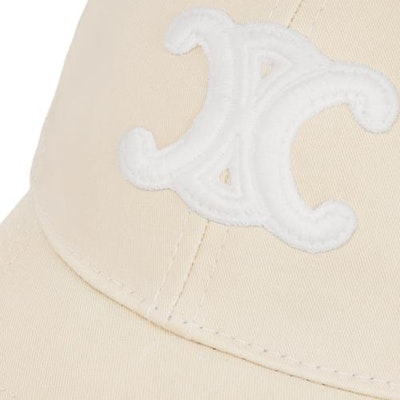 (Women) CELINE Logo Cotton Baseball Cap Vanilla Color 2AUT6969P.01VA Sizing (Women) CELINE Logo Cotton Baseball Cap Vanilla Color 2AUT6969P.01VA