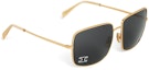 Purchase (W) CELINE 女士金色不規則形狀太陽眼鏡。 4S284CMSB35SS