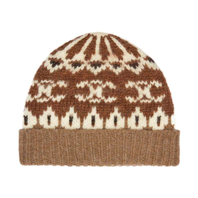 (Women) CELINE Logo Knit Wool Beanie for Women - Brown 2ADP7823V02CM
