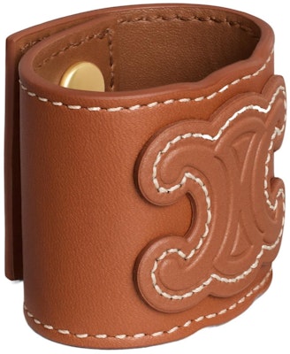 (W) セリーヌ ロゴ レザー ヘアクリップ 女性用 - ゴールド/タンブラウン 460SE3BCF Lookbook (W) セリーヌ ロゴ レザー ヘアクリップ 女性用 - ゴールド/タンブラウン 460SE3BCF