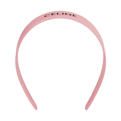 (Women) CELINE Logo Print Pink Hairband Acetate Material Headband. 46Y376CLA24IA