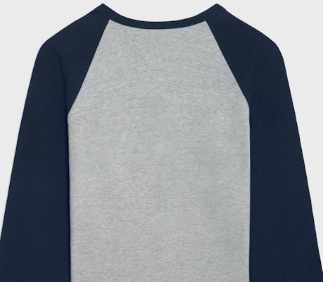 (W) 赛琳 Logo印花拼色衣袖短袖T恤 女士 SS24 - 杂灰色 2X04K865W-09SH 4