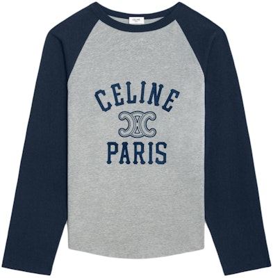 (W) 赛琳 Logo印花拼色衣袖短袖T恤 女士 SS24 - 杂灰色 2X04K865W-09SH Order (W) 赛琳 Logo印花拼色衣袖短袖T恤 女士 SS24 - 杂灰色 2X04K865W-09SH