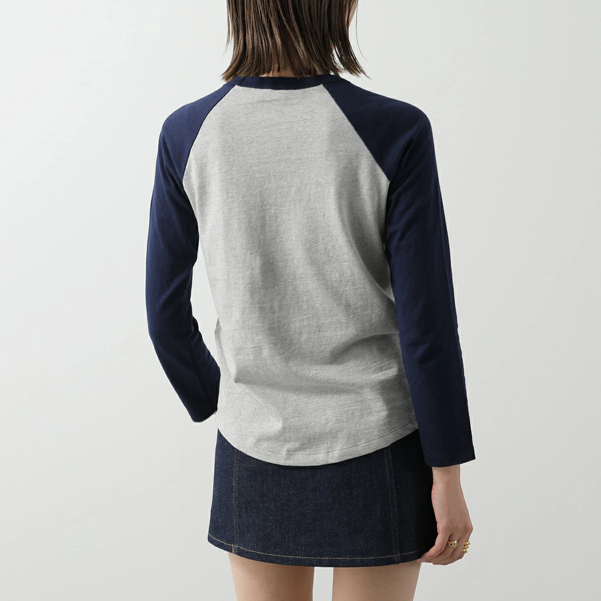 Details for (W) 赛琳 Logo印花拼色衣袖短袖T恤 女士 SS24 - 杂灰色 2X04K865W-09SH