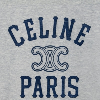 (W) 赛琳 Logo印花拼色衣袖短袖T恤 女士 SS24 - 杂灰色 2X04K865W-09SH 1