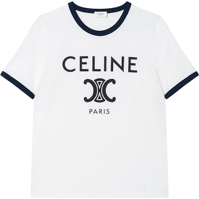 (W) CELINE 标志印花白色短袖圆领休闲T恤。 2X872501F-01NB Buy (W) CELINE 标志印花白色短袖圆领休闲T恤。 2X872501F-01NB