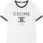 Buy (W) CELINE 标志印花白色短袖圆领休闲T恤。 2X872501F-01NB