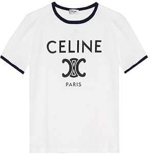 (W) CELINE 标志印花白色短袖圆领休闲T恤。 2X872501F-01NB Order (W) CELINE 标志印花白色短袖圆领休闲T恤。 2X872501F-01NB