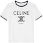 Order (W) CELINE 标志印花白色短袖圆领休闲T恤。 2X872501F-01NB