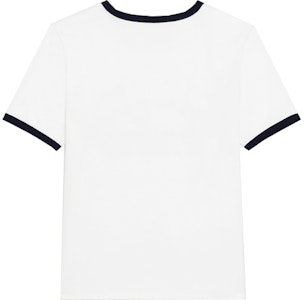 (W) CELINE 徽標印花白色圓領 T 恤 SS21 2X779501F-01OB Lookbook (W) CELINE 徽標印花白色圓領 T 恤 SS21 2X779501F-01OB