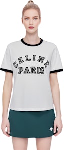 (W) CELINE 徽標印花白色圓領 T 恤 SS21 2X779501F-01OB Shop (W) CELINE 徽標印花白色圓領 T 恤 SS21 2X779501F-01OB