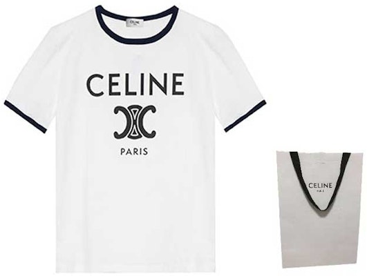 (Women) CELINE Logo Print Crewneck T-Shirt White Short Sleeve Casual Tee. 2X872501F-01NB Shop (Women) CELINE Logo Print Crewneck T-Shirt White Short Sleeve Casual Tee. 2X872501F-01NB