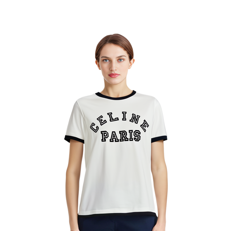 Purchase (W) CELINE Kaos Crewneck Logo Print Putih SS21. 2X779501F-01OB