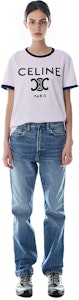 (W) CELINE 标志印花白色短袖圆领休闲T恤。 2X872501F-01NB Purchase (W) CELINE 标志印花白色短袖圆领休闲T恤。 2X872501F-01NB