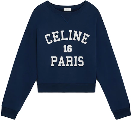 (W) Celine Logo 印花海軍藍圓領長袖休閒上衣 2Y09E649W-07OW Buy (W) Celine Logo 印花海軍藍圓領長袖休閒上衣 2Y09E649W-07OW