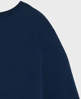 Purchase (Women) Celine Logo Print Navy Blue Crewneck Sweatshirt Long Sleeve Casual 2Y09E649W-07OW