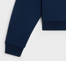 Details for (Women) Celine Logo Print Navy Blue Crewneck Sweatshirt Long Sleeve Casual 2Y09E649W-07OW