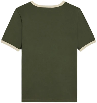 (W) CELINE Logo Cetak Baju-T Leher Bulat SS24 Regular Fit Hijau Khaki. 2X61J671Q-02IA Lookbook (W) CELINE Logo Cetak Baju-T Leher Bulat SS24 Regular Fit Hijau Khaki. 2X61J671Q-02IA