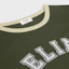 Shop (W) CELINE Logo Cetak Baju-T Leher Bulat SS24 Regular Fit Hijau Khaki. 2X61J671Q-02IA