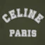 Purchase (W) CELINE Logo Cetak Baju-T Leher Bulat SS24 Regular Fit Hijau Khaki. 2X61J671Q-02IA